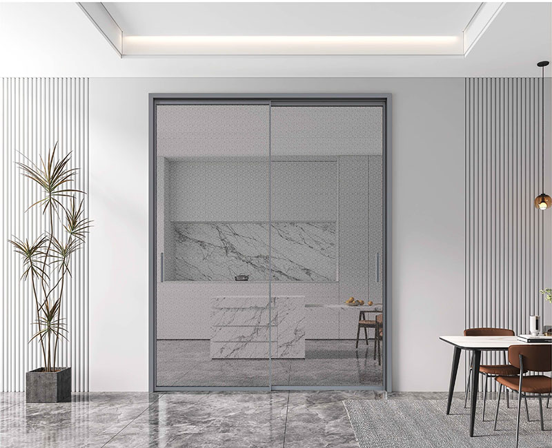 不銹鋼+玻璃推拉門(mén)